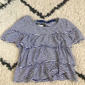 Anthropologie peplum cropped shirt